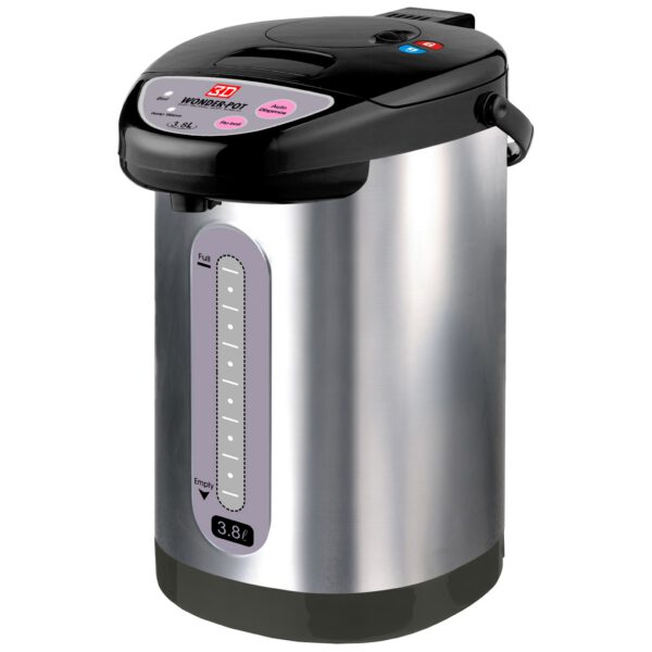 AX-380E 3D 3.8L ELEC AIRPOT BLK W/ SS