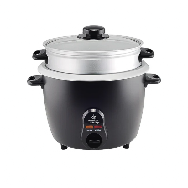 American Heritage AHRCS-6210 1.0 Liter Rice Cooker With Steamer