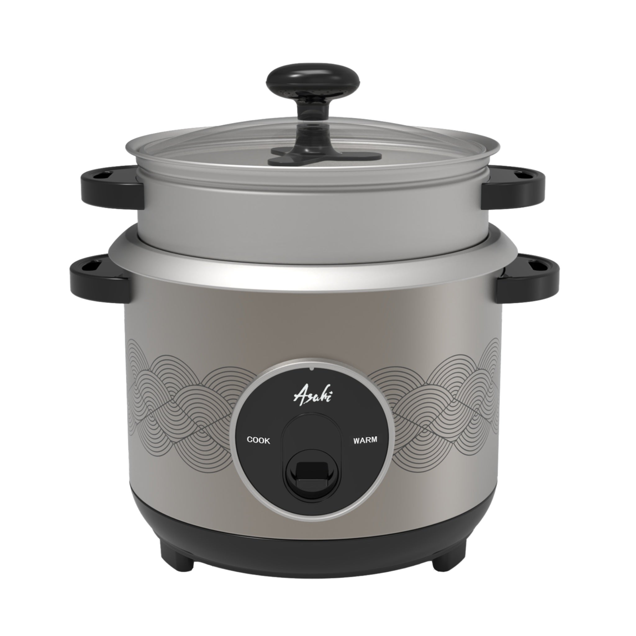 RC-103 ASAHI 1.8L V2 CHAMPAGNE R.COOKER W/ STEAMER