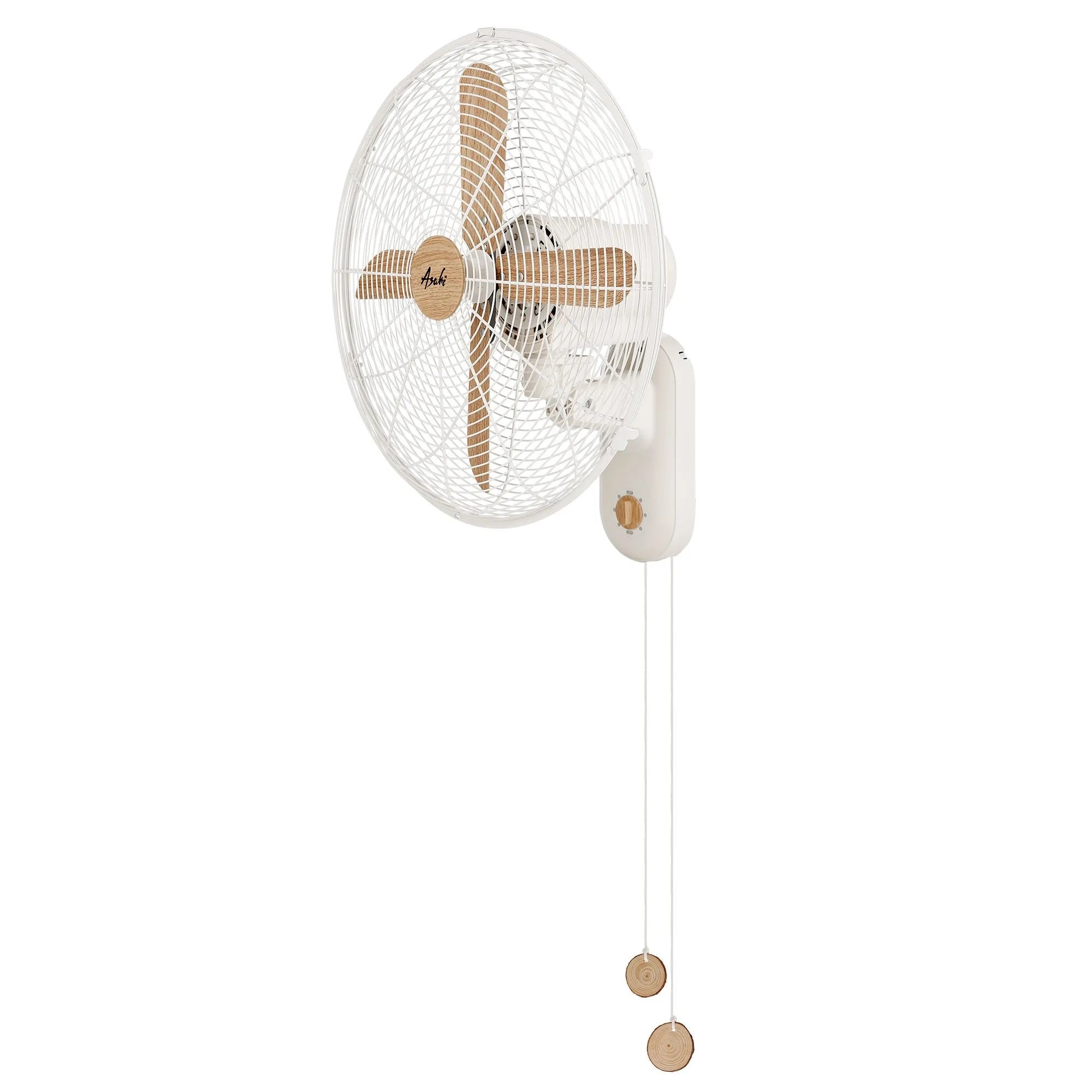 WF-629 ASAHI WALL FAN 16" WHITE/WOOD